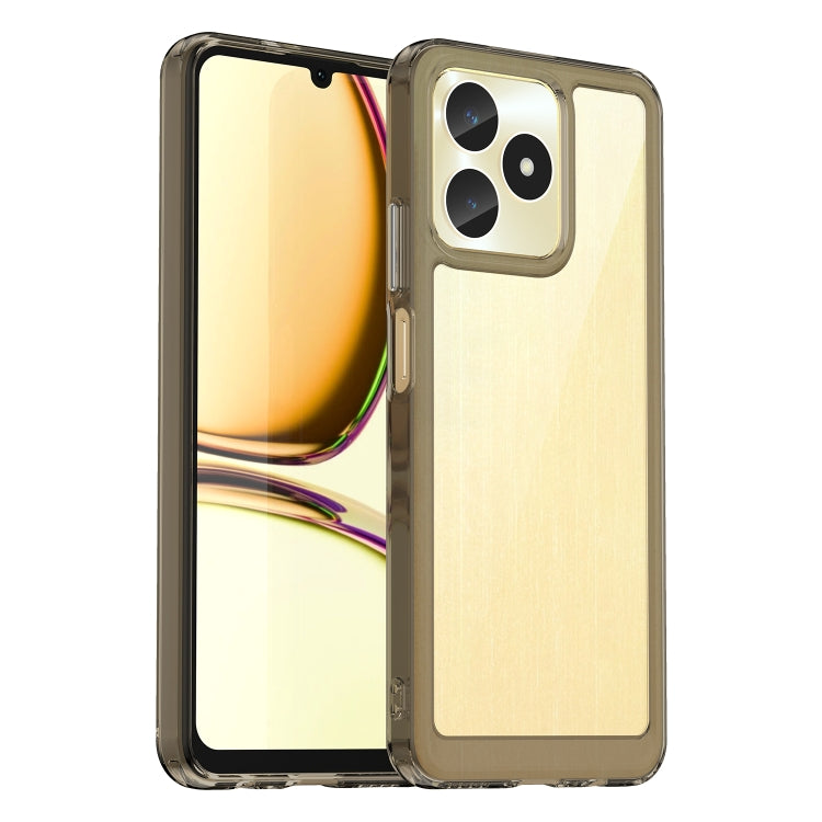 For Realme C51 Colorful Series Acrylic Hybrid TPU Phone Case(Transparent Grey) - Realme Cases by PMC Jewellery | Online Shopping South Africa | PMC Jewellery