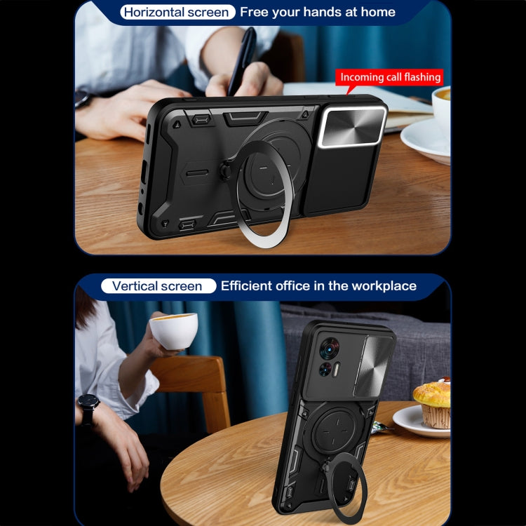 For Motorola Edge 30 Neo CD Texture Sliding Camshield Magnetic Holder Phone Case(Red) - free shipping - PMC TechLife - Order now!