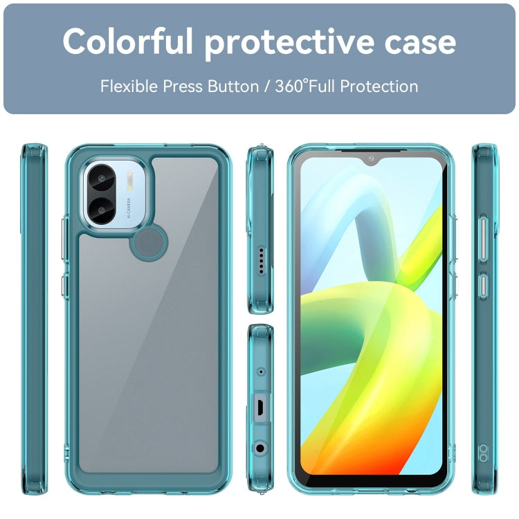 For Xiaomi Poco C50 Colorful Series Acrylic Hybrid TPU Phone Case(Transparent Blue) - Xiaomi Cases by PMC Jewellery | Online Shopping South Africa | PMC Jewellery | Buy Now Pay Later Mobicred