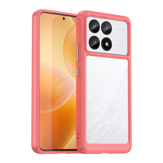 For Xiaomi Redmi K70 Colorful Series Acrylic Hybrid TPU Phone Case(Red) - K70 Cases by PMC Jewellery | Online Shopping South Africa | PMC Jewellery | Buy Now Pay Later Mobicred