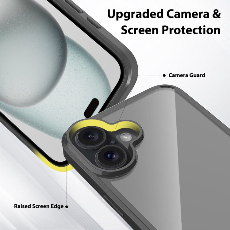 For iPhone 16 Plus Scratchproof Acrylic TPU Phone Case(Black) - iPhone 16 Plus Cases by PMC TechLife | Online Shopping South Africa | PMC TechLife | Buy Now Pay Later Mobicred