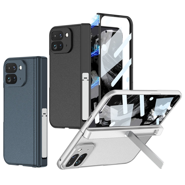 For Google Pixel 9 Pro Fold GKK Integrated Fold Hinge Leather Phone Case with Holder(Green) - free shipping - PMC Jewellery - Order now!