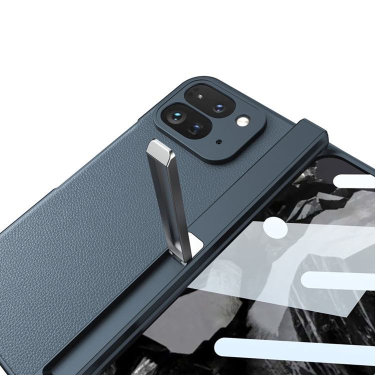 For Google Pixel 9 Pro Fold GKK Integrated Fold Hinge Leather Phone Case with Holder(Green) - free shipping - PMC Jewellery - Order now!