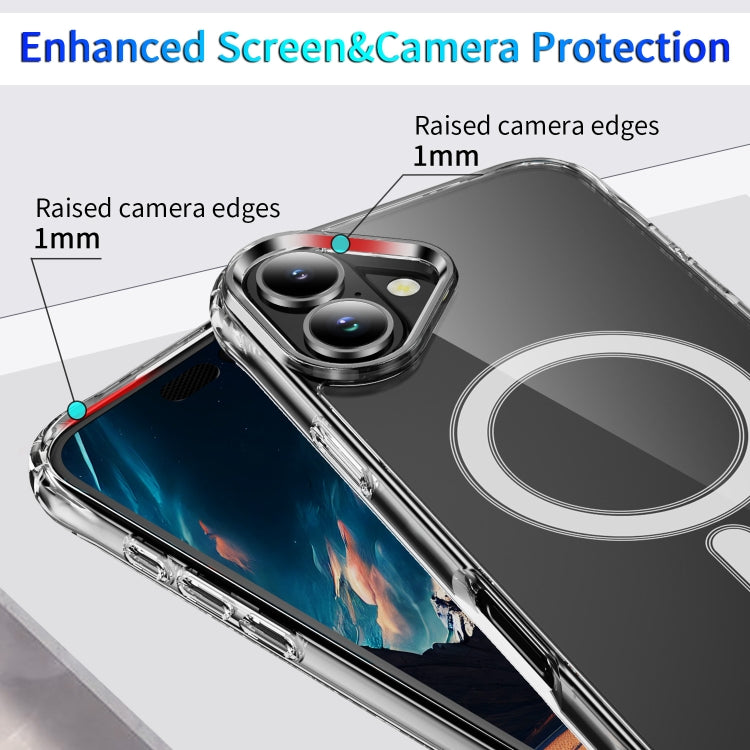 For iPhone 16 Four Corner Airbags MagSafe Magnetic Phone Case(Transparent) - iPhone 16 Cases by PMC Jewellery | Online Shopping South Africa | PMC Jewellery | Buy Now Pay Later Mobicred