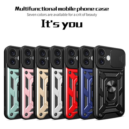 For iPhone 16 Sliding Camera Cover Design TPU+PC Phone Case(Blue) - iPhone 16 Cases by PMC Jewellery | Online Shopping South Africa | PMC Jewellery | Buy Now Pay Later Mobicred