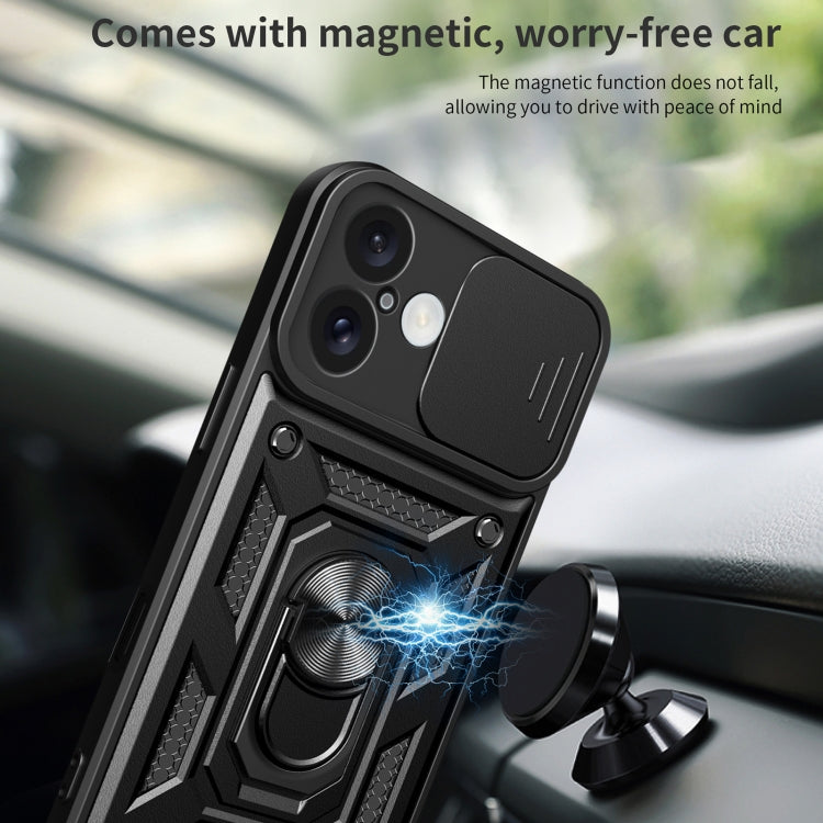 For iPhone 16 Sliding Camera Cover Design TPU+PC Phone Case(Silver) - iPhone 16 Cases by PMC TechLife | Online Shopping South Africa | PMC TechLife | Buy Now Pay Later Mobicred