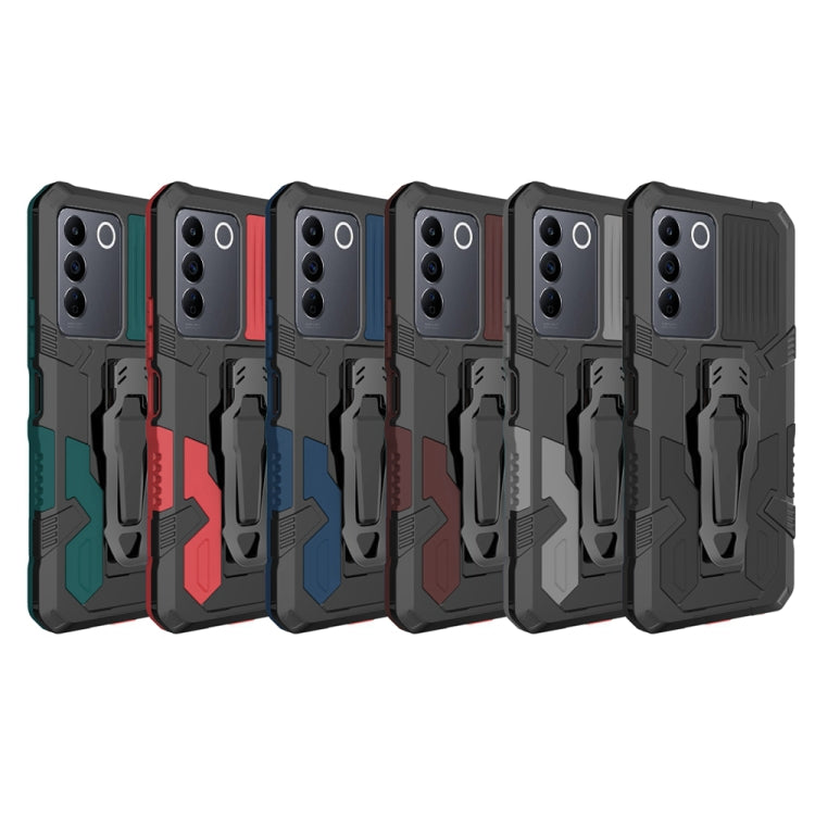 For vivo V27 Armor Warrior Shockproof PC + TPU Phone Case(Grey) - vivo Cases by PMC Jewellery | Online Shopping South Africa | PMC Jewellery