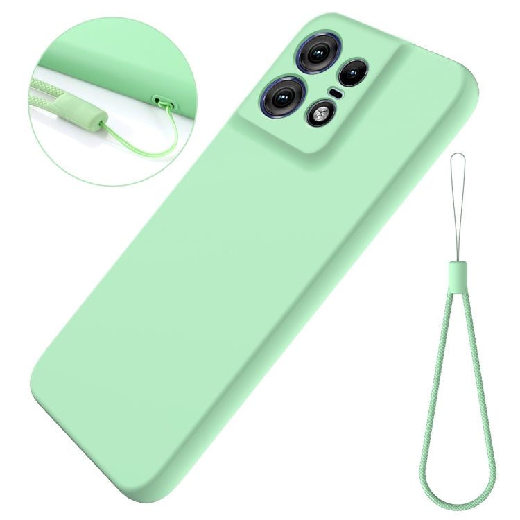 For Motorola Edge 50 Pro Pure Color Liquid Silicone Shockproof Phone Case(Green) - Motorola Cases by PMC TechLife | Online Shopping South Africa | PMC TechLife | Buy Now Pay Later Mobicred