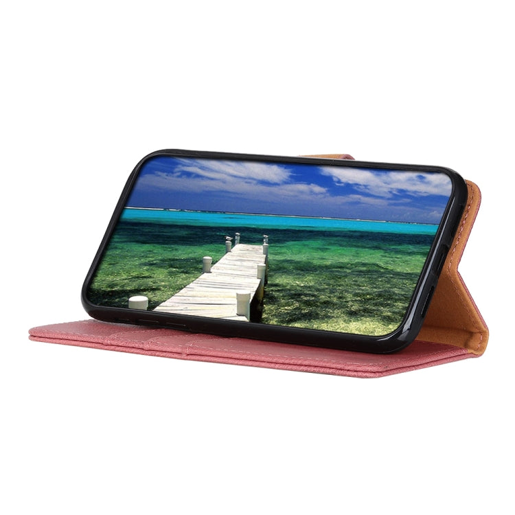 For OPPO A38 4G KHAZNEH Cowhide Texture Flip Leather Phone Case(Pink) - A38 Cases by PMC TechLife | Online Shopping South Africa | PMC TechLife | Buy Now Pay Later Mobicred