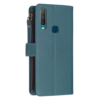 For vivo Y11 / Y15 / Y12 / Y17 9 Card Slots Zipper Wallet Leather Flip Phone Case(Green) - vivo Cases by PMC Jewellery | Online Shopping South Africa | PMC Jewellery | Buy Now Pay Later Mobicred