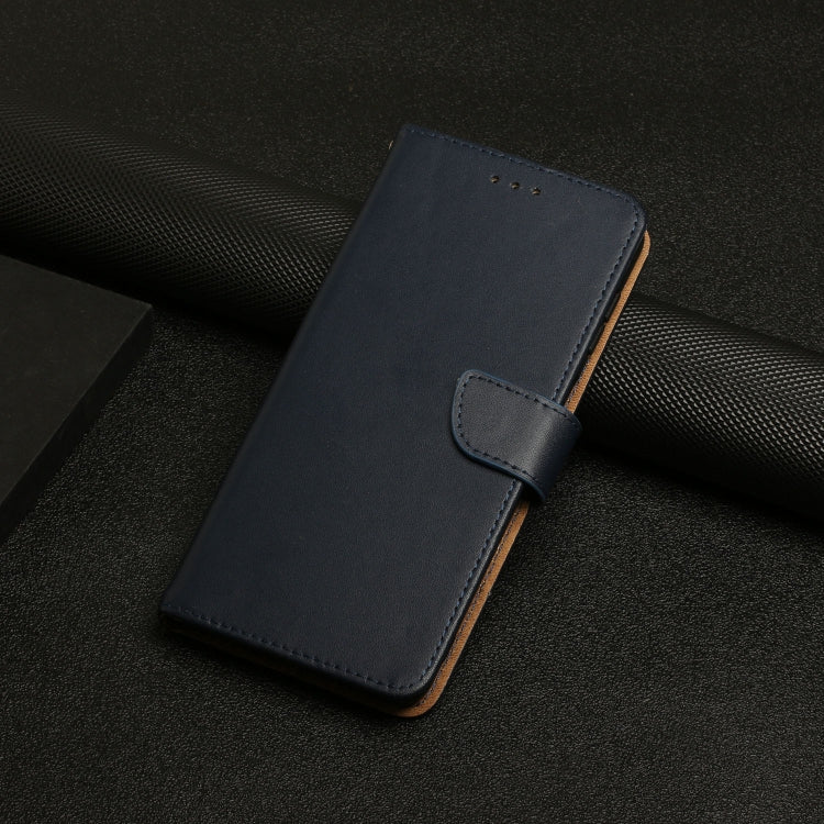 For iPhone 16 Genuine Leather Fingerprint-proof Flip Phone Case(Blue) - iPhone 16 Cases by PMC TechLife | Online Shopping South Africa | PMC TechLife | Buy Now Pay Later Mobicred