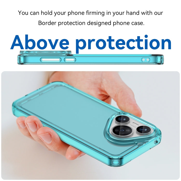 For Huawei Pura 70 Candy Series TPU Phone Case(Transparent Blue) - Huawei Cases by PMC Jewellery | Online Shopping South Africa | PMC Jewellery | Buy Now Pay Later Mobicred