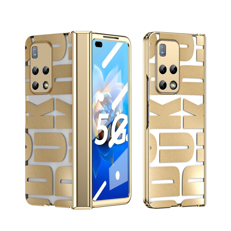 For Huawei Mate X2 Integrated Electroplating Folding Phone Case with Hinge(Tyrant Gold) - Huawei Cases by PMC TechLife | Online Shopping South Africa | PMC TechLife | Buy Now Pay Later Mobicred