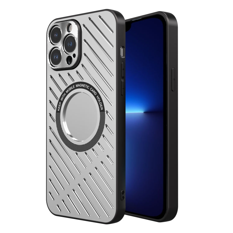 For iPhone 13 Pro R-JUST RJ57 CD Pattern MagSafe Cooling Phone Case(Silver) - free shipping - PMC TechLife - Order now!