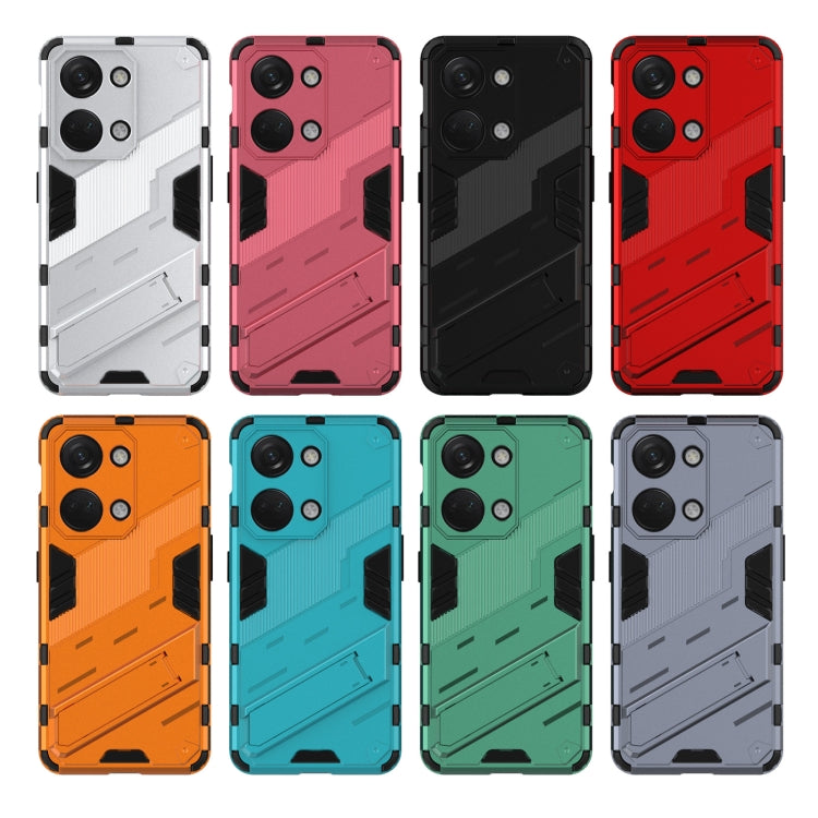 For OnePlus Ace 2V Punk Armor 2 in 1 PC + TPU Phone Case with Holder(Grey) - OnePlus Cases by PMC TechLife | Online Shopping South Africa | PMC TechLife | Buy Now Pay Later Mobicred