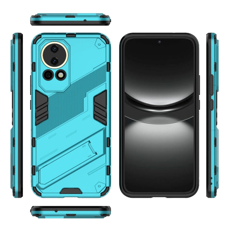 For Huawei nova 12 5G Punk Armor 2 in 1 PC + TPU Phone Case with Holder(Blue) - Huawei Cases by PMC Jewellery | Online Shopping South Africa | PMC Jewellery | Buy Now Pay Later Mobicred