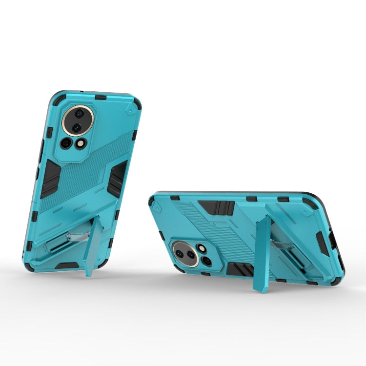 For Huawei nova 12 5G Punk Armor 2 in 1 PC + TPU Phone Case with Holder(Blue) - Huawei Cases by PMC Jewellery | Online Shopping South Africa | PMC Jewellery | Buy Now Pay Later Mobicred