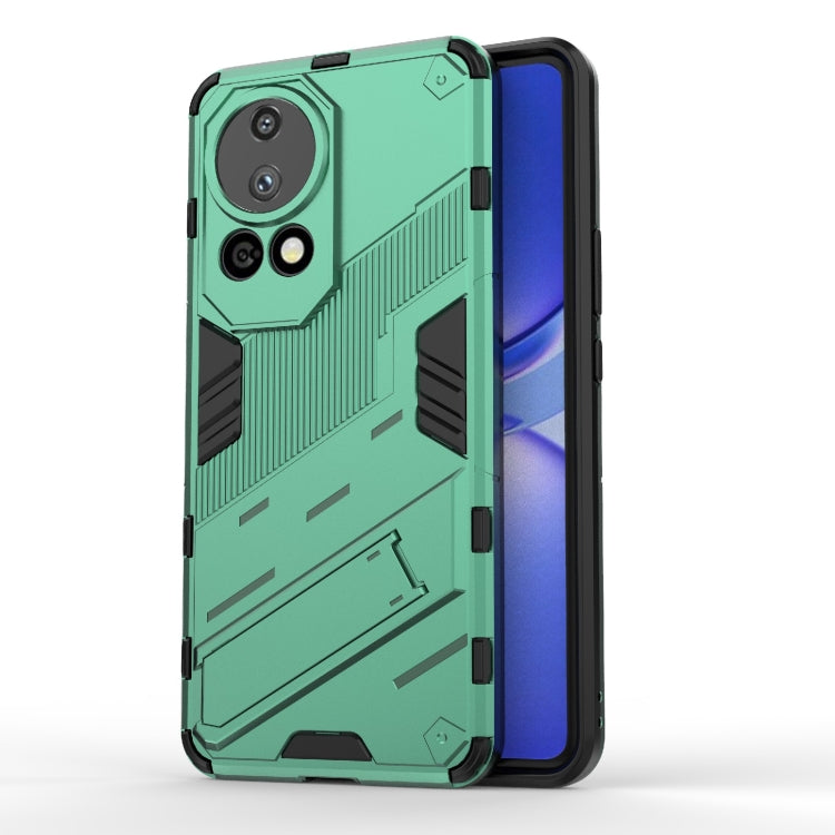 For Huawei nova 12 Pro Punk Armor 2 in 1 PC + TPU Phone Case with Holder(Green) - Huawei Cases by PMC TechLife | Online Shopping South Africa | PMC TechLife | Buy Now Pay Later Mobicred