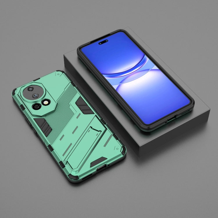 For Huawei nova 12 Pro Punk Armor 2 in 1 PC + TPU Phone Case with Holder(Green) - Huawei Cases by PMC TechLife | Online Shopping South Africa | PMC TechLife | Buy Now Pay Later Mobicred
