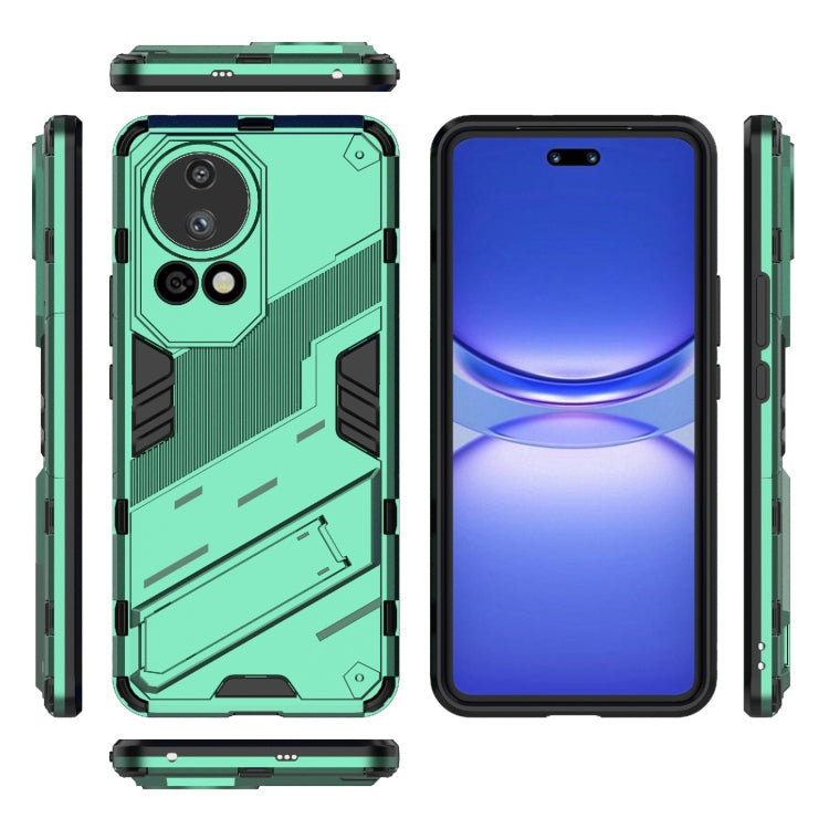 For Huawei nova 12 Pro Punk Armor 2 in 1 PC + TPU Phone Case with Holder(Green) - Huawei Cases by PMC TechLife | Online Shopping South Africa | PMC TechLife | Buy Now Pay Later Mobicred