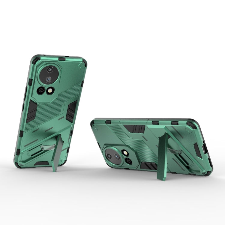 For Huawei nova 12 Pro Punk Armor 2 in 1 PC + TPU Phone Case with Holder(Green) - Huawei Cases by PMC TechLife | Online Shopping South Africa | PMC TechLife | Buy Now Pay Later Mobicred