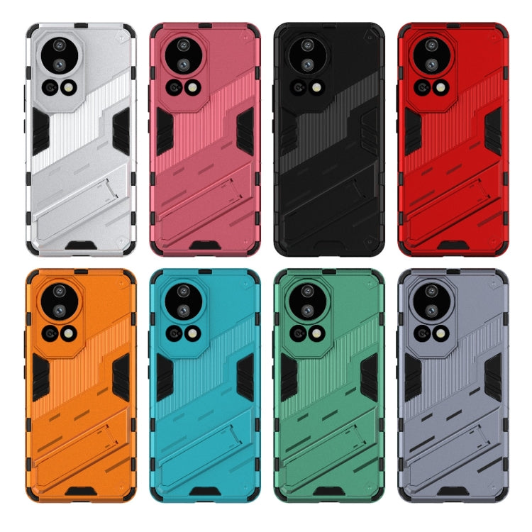 For Huawei nova 12 Pro Punk Armor 2 in 1 PC + TPU Phone Case with Holder(Green) - Huawei Cases by PMC TechLife | Online Shopping South Africa | PMC TechLife | Buy Now Pay Later Mobicred