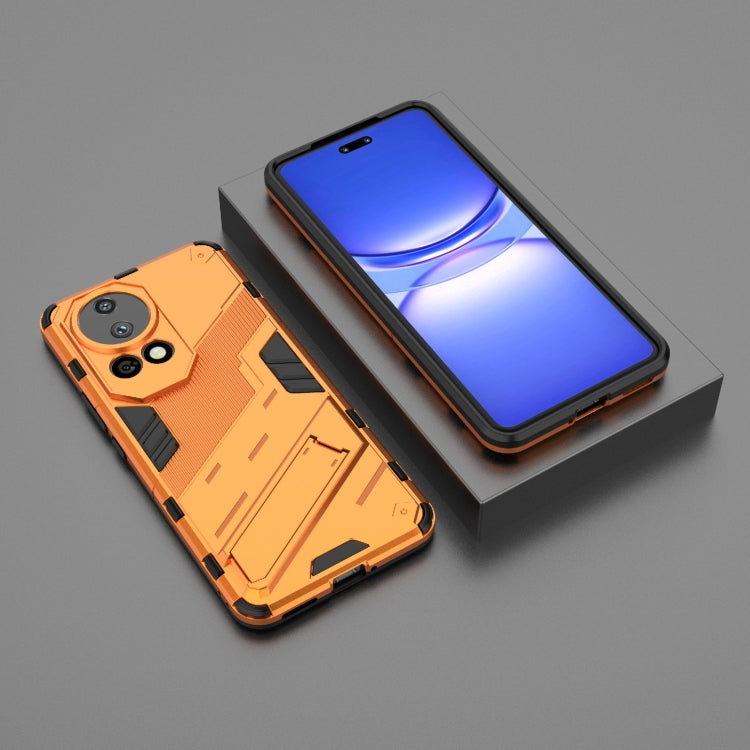 For Huawei nova 12 Pro Punk Armor 2 in 1 PC + TPU Phone Case with Holder(Orange) - Huawei Cases by PMC Jewellery | Online Shopping South Africa | PMC Jewellery | Buy Now Pay Later Mobicred