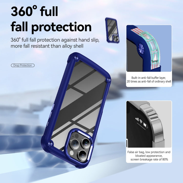For iPhone 16 Pro TPU + PC Lens Protection Phone Case(Blue) - iPhone 16 Pro Cases by PMC TechLife | Online Shopping South Africa | PMC TechLife | Buy Now Pay Later Mobicred