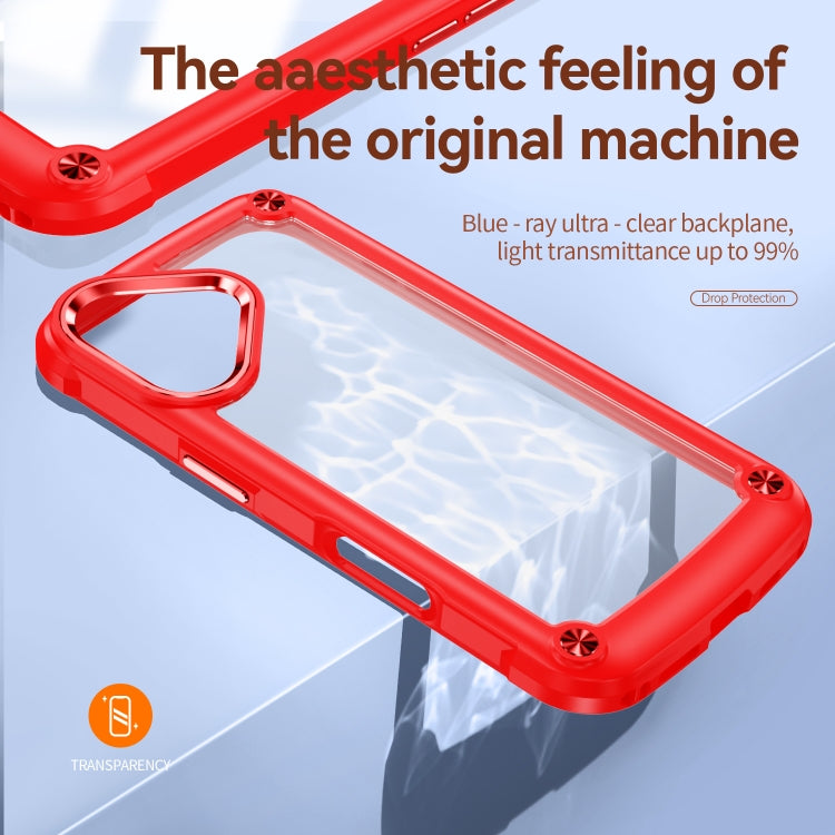 For iPhone 16 Plus TPU + PC Lens Protection Phone Case(Red) - free shipping - PMC TechLife - Order now!