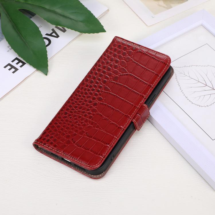 For iPhone 17 Crocodile Top Layer Cowhide Leather Phone Case(Red) - free shipping - PMc TechLife - Order now!