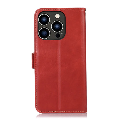 For iPhone 16 Pro Max Crazy Horse Top Layer Cowhide Leather Phone Case(Red) - iPhone 16 Pro Max Cases by PMC Jewellery | Online Shopping South Africa | PMC Jewellery | Buy Now Pay Later Mobicred