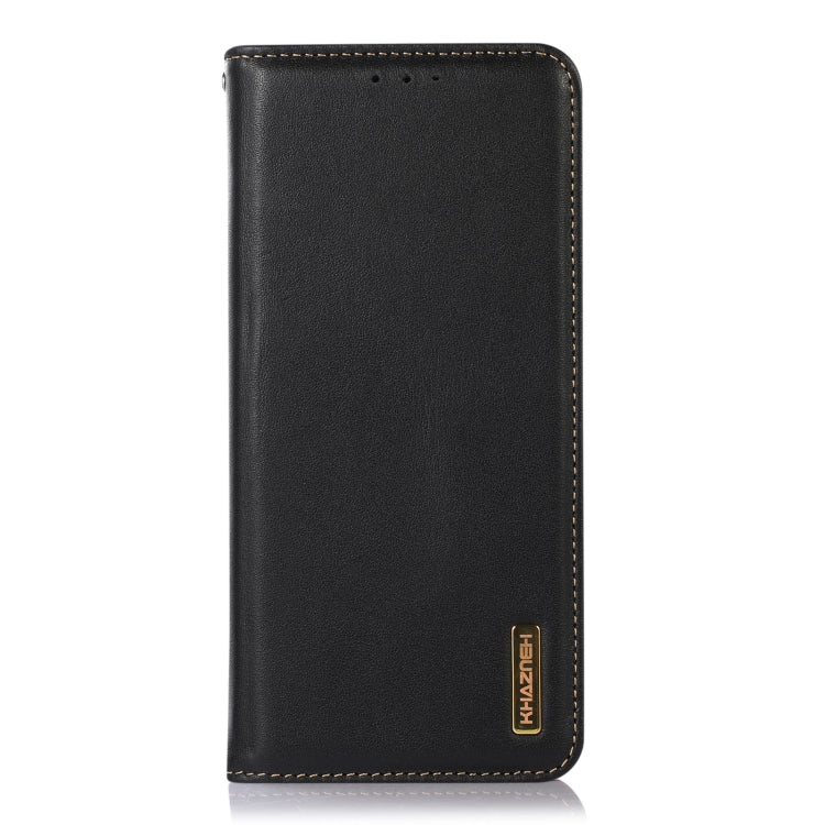 For iPhone 16 Pro Max KHAZNEH Nappa Top Layer Cowhide Leather Phone Case(Black) - iPhone 16 Pro Max Cases by PMC Jewellery | Online Shopping South Africa | PMC Jewellery | Buy Now Pay Later Mobicred