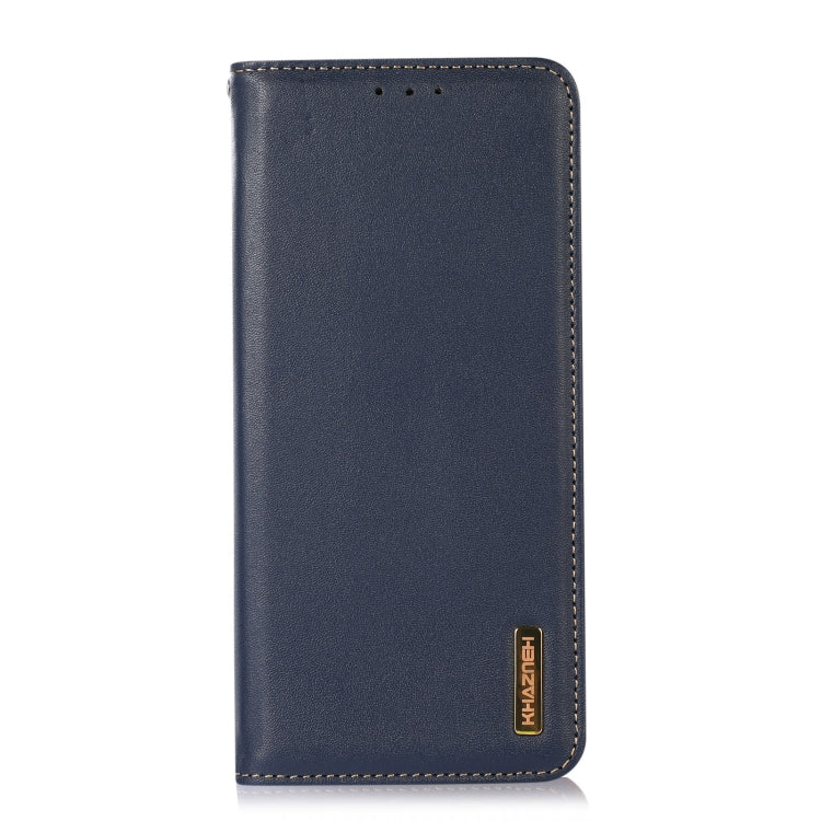 For iPhone 16 Pro KHAZNEH Nappa Top Layer Cowhide Leather Phone Case(Blue) - iPhone 16 Pro Cases by PMC TechLife | Online Shopping South Africa | PMC TechLife | Buy Now Pay Later Mobicred