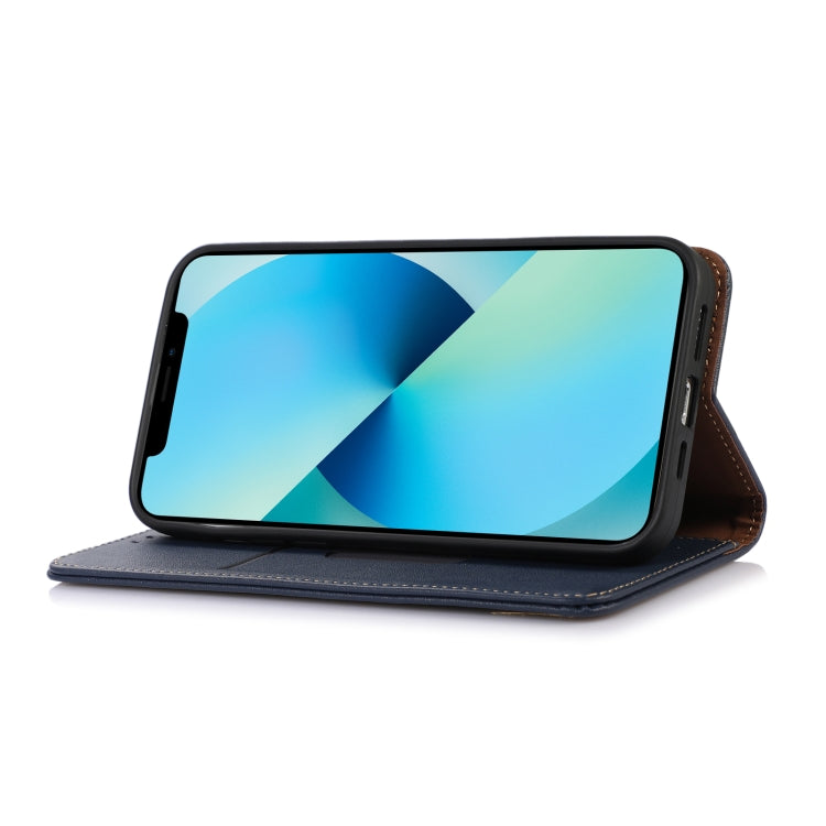 For iPhone 16 Pro KHAZNEH Nappa Top Layer Cowhide Leather Phone Case(Blue) - iPhone 16 Pro Cases by PMC TechLife | Online Shopping South Africa | PMC TechLife | Buy Now Pay Later Mobicred