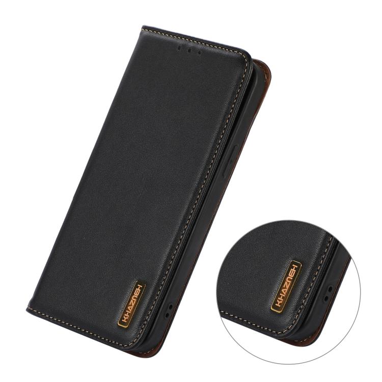 For iPhone 17 Air KHAZNEH Nappa Top Layer Cowhide Leather Phone Case(Black) - free shipping - PMc TechLife - Order now!