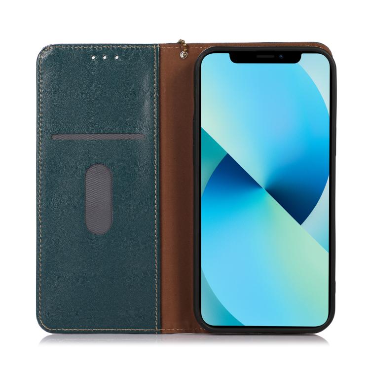 For iPhone 17 Pro KHAZNEH Nappa Top Layer Cowhide Leather Phone Case(Green) - free shipping - PMc TechLife - Order now!