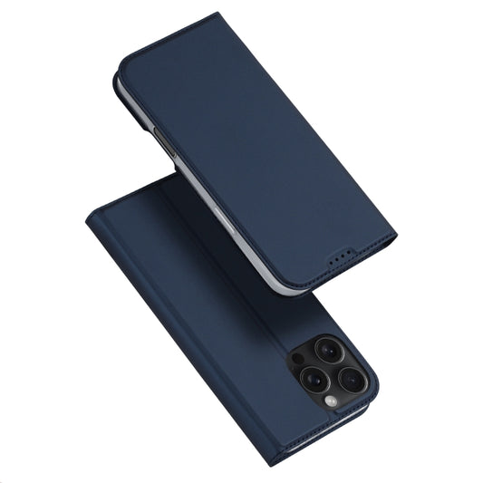 For iPhone 16 Pro Max DUX DUCIS Skin Pro Series Flip Leather Phone Case(Blue) - iPhone 16 Pro Max Cases by DUX DUCIS | Online Shopping South Africa | PMC Jewellery | Buy Now Pay Later Mobicred