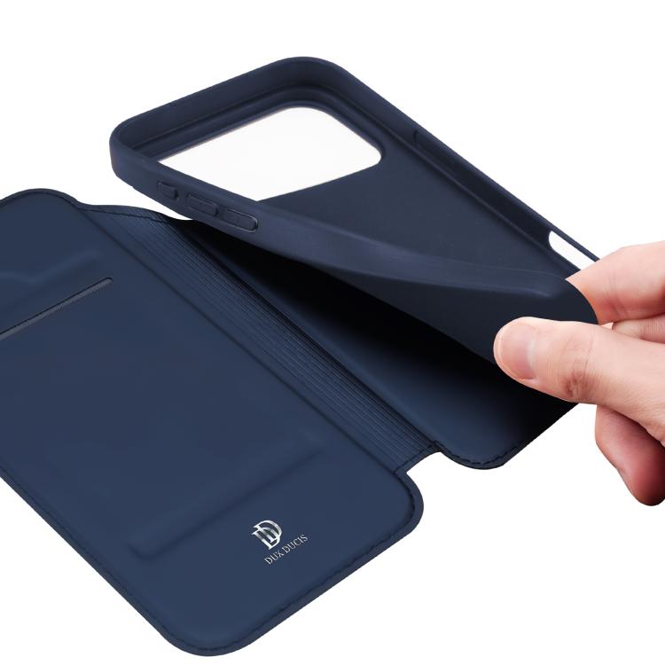 For iPhone 17 Pro Max DUX DUCIS Skin Pro Series Flip Leather Phone Case(Blue) - iPhone 17 Pro Max Cases by DUX DUCIS | Online Shopping South Africa | PMC TechLife | Buy Now Pay Later Mobicred