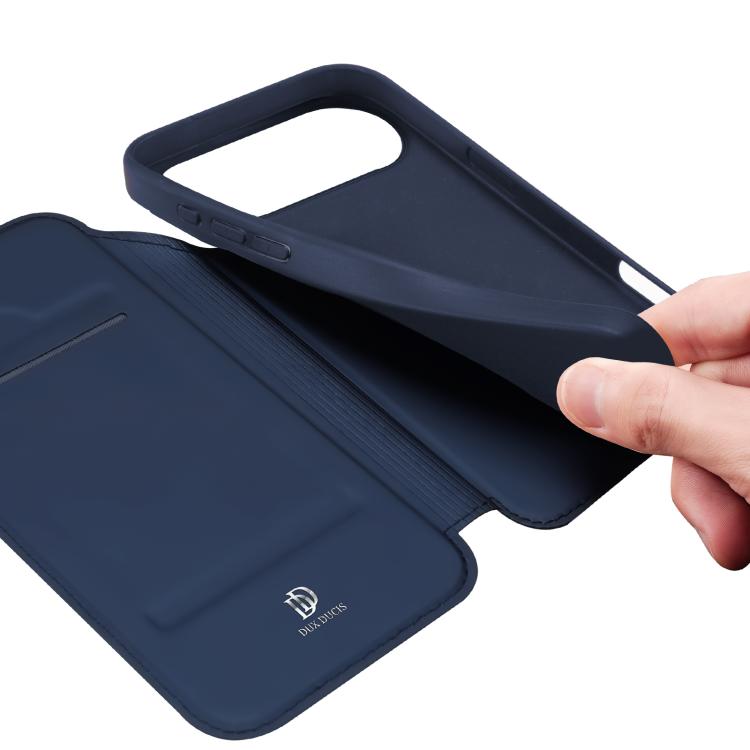 For iPhone 17 Air DUX DUCIS Skin Pro Series Flip Leather Phone Case(Blue) - iPhone 17 Air Cases by DUX DUCIS | Online Shopping South Africa | PMC TechLife | Buy Now Pay Later Mobicred