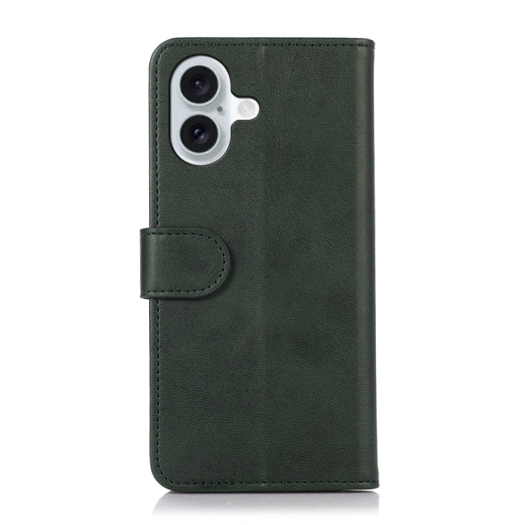 For iPhone 16 Cow Texture Leather Phone Case(Green) - iPhone 16 Cases by PMC Jewellery | Online Shopping South Africa | PMC Jewellery | Buy Now Pay Later Mobicred