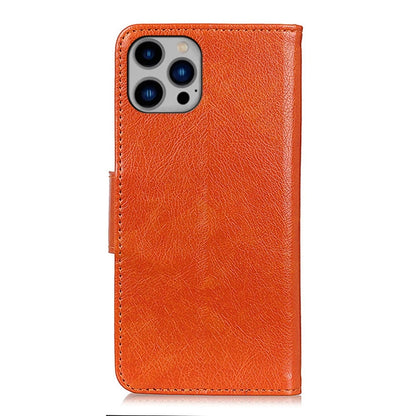 For iPhone 16 Pro Nappa Texture Leather Case(Orange) - iPhone 16 Pro Cases by PMC Jewellery | Online Shopping South Africa | PMC Jewellery | Buy Now Pay Later Mobicred