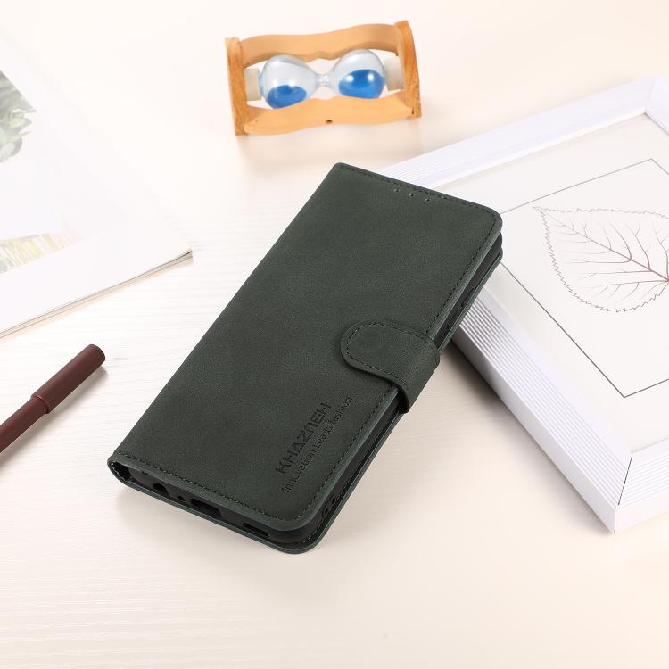 For iPhone 16e KHAZNEH Matte Texture Leather Phone Case(Green) - iPhone 16e Cases by PMC TechLife | Online Shopping South Africa | PMC TechLife | Buy Now Pay Later Mobicred