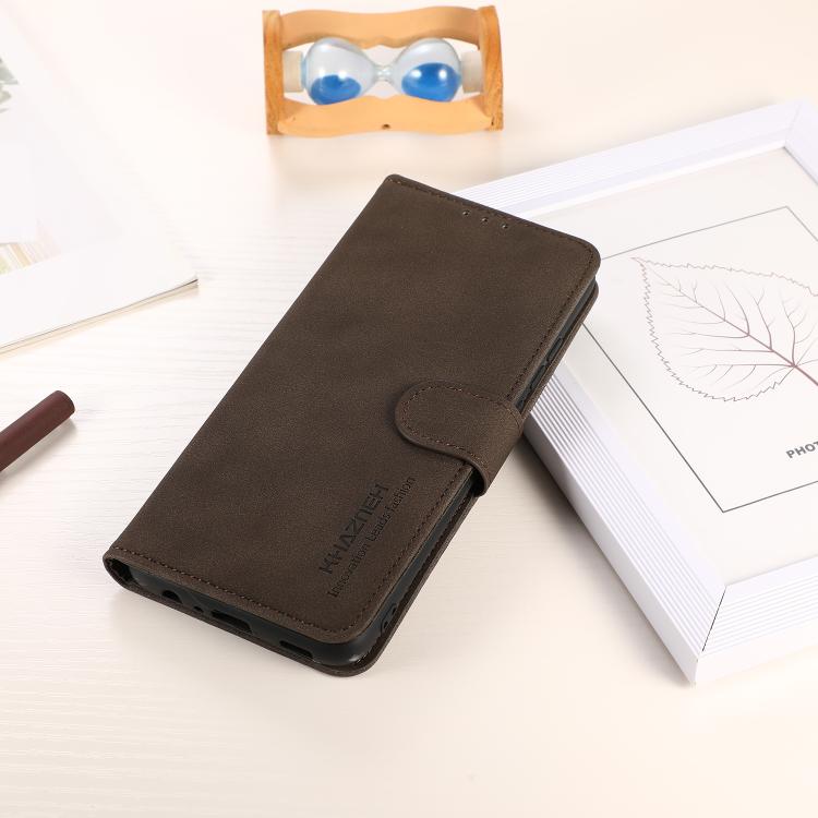 For iPhone 17 Pro KHAZNEH Matte Texture Leather Phone Case(Brown) - free shipping - PMc TechLife - Order now!