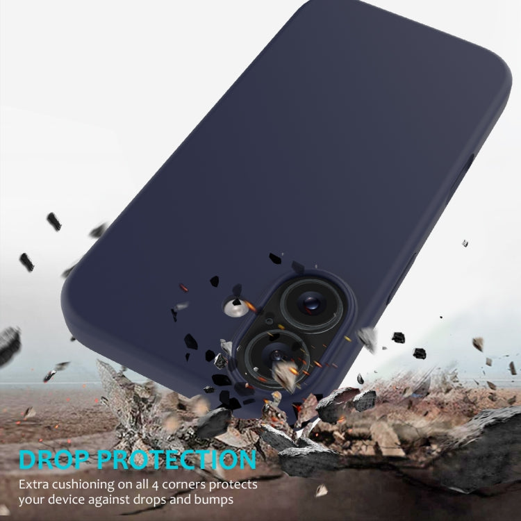 For iPhone 16 Plus Solid Color Silicone Phone Case(Midnight Blue) - More iPhone Cases by PMC Jewellery | Online Shopping South Africa | PMC Jewellery | Buy Now Pay Later Mobicred