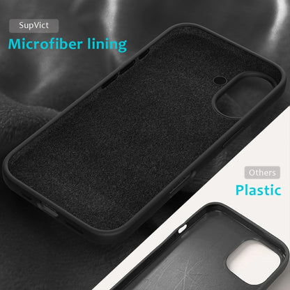 For iPhone 16 Solid Color Silicone Phone Case(Black) - More iPhone Cases by PMC Jewellery | Online Shopping South Africa | PMC Jewellery | Buy Now Pay Later Mobicred