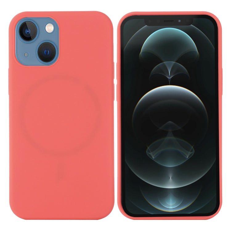 For iPhone 15 Shockproof Silicone Magsafe Phone Case(Pink Orange) - iPhone 15 Cases by PMC TechLife | Online Shopping South Africa | PMC TechLife
