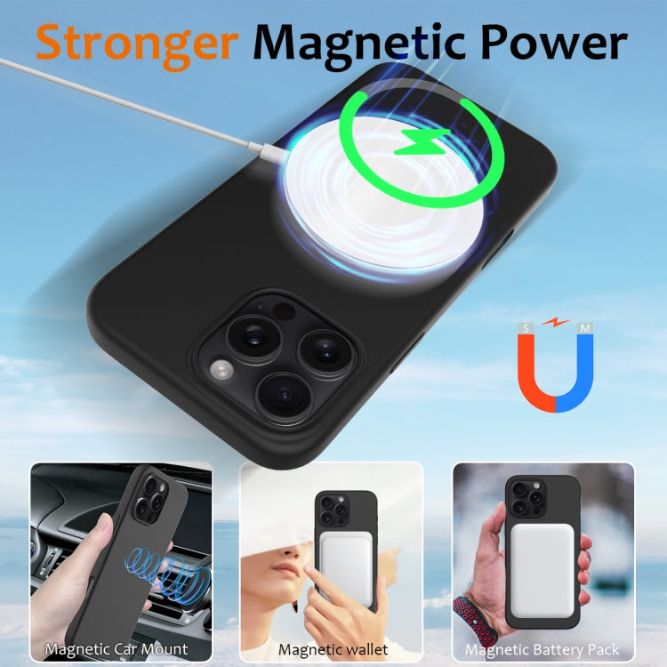 For iPhone 16 Pro Max Shockproof Silicone Magsafe Phone Case(Black) - iPhone 16 Pro Max Cases by PMC TechLife | Online Shopping South Africa | PMC TechLife | Buy Now Pay Later Mobicred