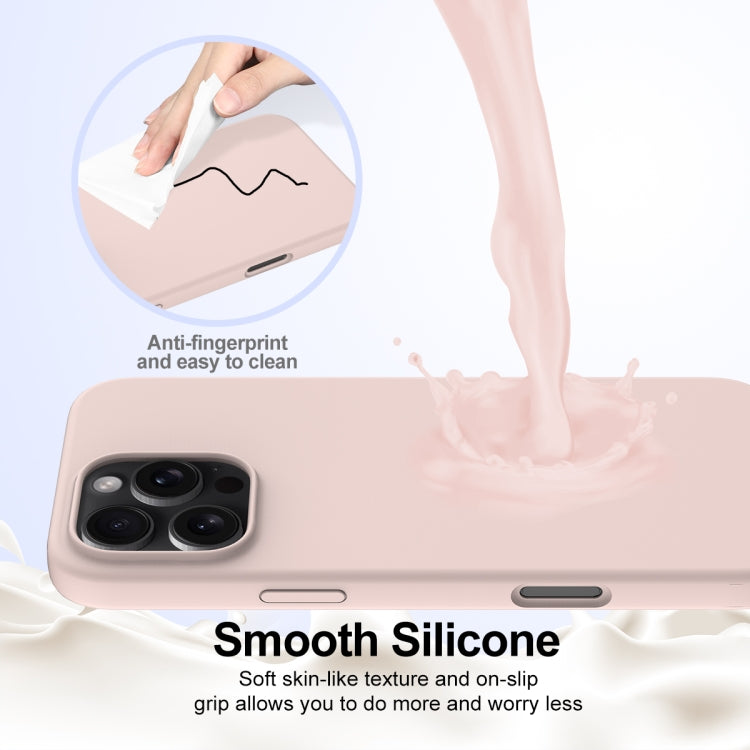 For iPhone 16 Pro Max Shockproof Silicone Magsafe Phone Case(Sand Pink) - iPhone 16 Pro Max Cases by PMC TechLife | Online Shopping South Africa | PMC TechLife | Buy Now Pay Later Mobicred