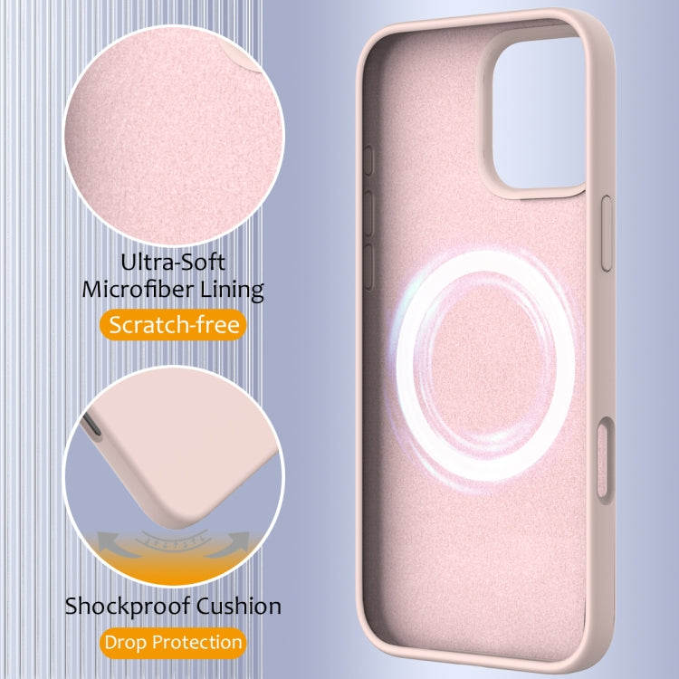 For iPhone 16 Pro Max Shockproof Silicone Magsafe Phone Case(Sand Pink) - iPhone 16 Pro Max Cases by PMC TechLife | Online Shopping South Africa | PMC TechLife | Buy Now Pay Later Mobicred