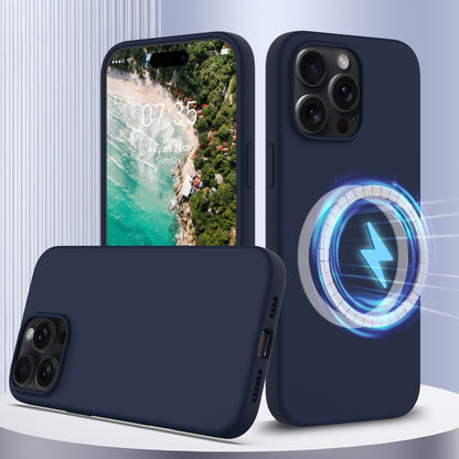 For iPhone 16 Pro Shockproof Silicone Magsafe Phone Case(Navy Blue) - iPhone 16 Pro Cases by PMC Jewellery | Online Shopping South Africa | PMC Jewellery | Buy Now Pay Later Mobicred